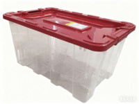 Boîte de rangement en plastique transparente multifonction durable DB-55L à prix compétitif, grande capacité, avec couvercle