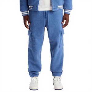 OEM <b>Men</b> Plush Sherpa Cargo <b>Trousers</b> Relaxed Fit <b>Winter</b> Fleece Jogger <b>Men's</b> Pants & <b>Trousers</b> Supplier - Product Image 1