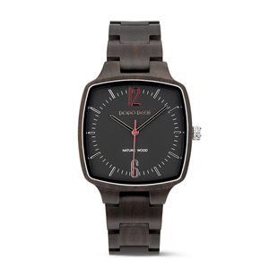 <span class=keywords><strong>Orologi</strong></span> <span class=keywords><strong>di</strong></span> Lusso all'Ingrosso, Nuovo Stile, Movimento al Quarzo MIYOTA, Quadrante con Lancette, Cassa Quadrata in <span class=keywords><strong>Legno</strong></span> <span class=keywords><strong>di</strong></span> Ebano, per Uomo e <span class=keywords><strong>Donna</strong></span>, Personalizzabili OEM - Product Image 1