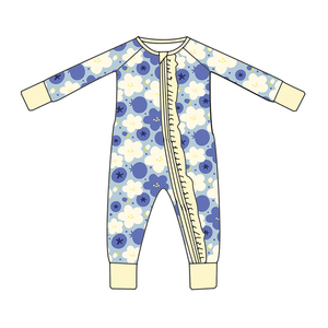 अनुकूलित बांस स्पैन्डेक्स रफ़ल फूटी बेबी रोम्पर लड़के के कपड़े नवजात जम्पसूट बांस शिशु रोपर 0-24 महीने का बच्चा पजामा - Product Image 3