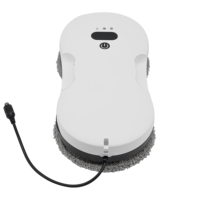 PORITOU Nettoyeur de vitres électrique robotisé, aspirateur automatique, moteur sans balais écologique, nettoyeur de vitres portatif, batterie 500mAh, 2 modes