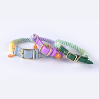 Collar de Cuero Trenzado para Perro, Acolchado, Ajustable, Lujoso, Elegante, Reciclado, para Perros Pequeños y Grandes, Correa para Pasear Mascotas, Accesorios para Exteriores