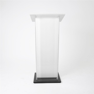 Pupitre de conférence moderne en acrylique blanc et transparent fait main pour usage commercial (vente en gros) - Product Image 1