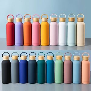 Bouteille d'eau isotherme portable en acier inoxydable à double paroi, style bouteille de cola à col étroit, 500 ml (17 oz), pour voiture, extérieur et sport - Product Image 2