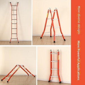 Échelle pliante en fer en forme de A, hauteur extensible <span class=keywords><strong>3m</strong></span>, capacité de charge 150kg, échelle télescopique multifonctionnelle pour l'escalade - Product Image 4