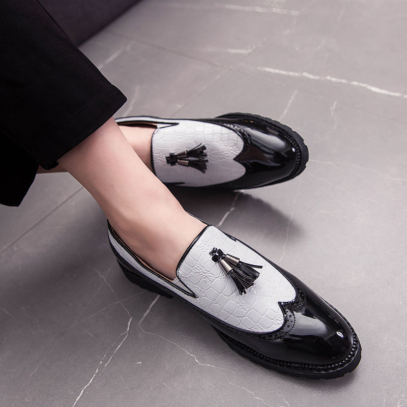 Men Business Casual Office Shoes Breathable Leather Size 47 Red