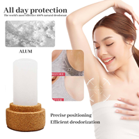 Ventes chaudes Personnalisation personnalisée Cristal de potassium alumminique minéral naturel Déodorant en bâton Parfum bois de santal Écologique