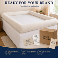 Drap de lit à bordure haute personnalisé en sherpa rembourré de 6 pouces, marque privée, vente en gros OEM, tailles US Twin, Queen, King