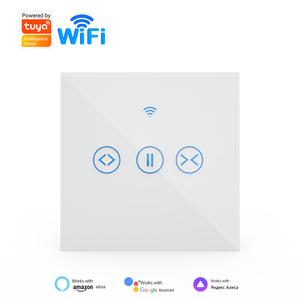 Interrupteur intelligent pour rideaux WiFi SIXGWH Tuya, panneau tactile, commande vocale via application, minuterie, compatible <span class=keywords><strong>Alexa</strong></span>/Google Home, moteur pour stores enrouleurs - Product Image 1