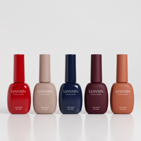 Vente en gros de flacons de vernis à ongles en verre ovale unique de 15 ml, couleur dégradée, cosmétique, gravure de logo personnalisée, bouchon remplaçable