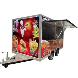 Custom Size Grill Equipment Food Trailer Fast Food Trailer Mobile Tacos Truck Ice Cream Cart BBQ Food Truck