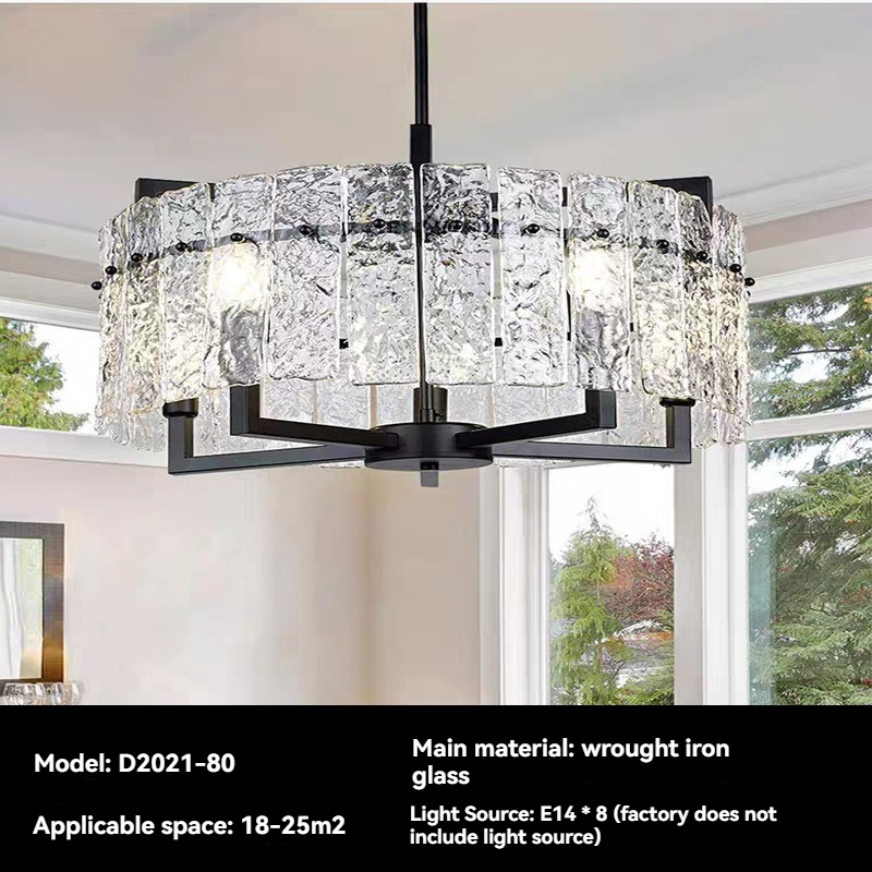 Lampadario nero rotondo, diametro 80 cm.