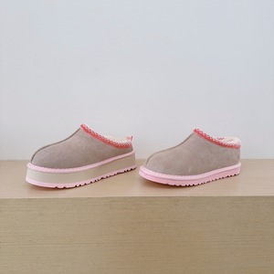 <span class=keywords><strong>Pantofole</strong></span> da Donna di Design in Pelle Scamosciata con Fodera in <span class=keywords><strong>Pelliccia</strong></span> e Lana, Mini Stivali Comodi per Interni/Esterni - Product Image 3