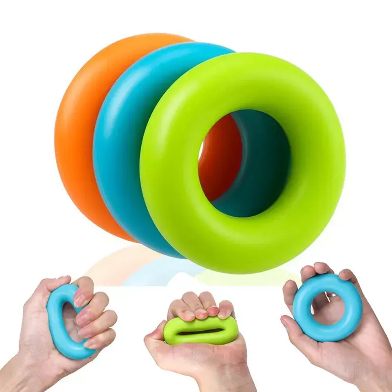 Silicone hand grip and finger strengthener Silicone Tyre type grip ring Massage Ball Ring Silicone hand grip