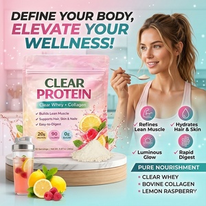 Poudre de protéines de lactosérum clair et de collagène 20g – Isolat de protéines de lactosérum clair avec biopeptides pour la santé des muscles maigres, des cheveux, de la peau et des ongles - Product Image 1
