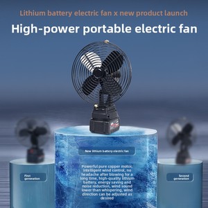 Ventilateur portable en métal de 8 pouces à batterie lithium intégrale, rechargeable, pour la maison, l'extérieur, le camping, la pêche, à moins de 36 dB, 1200-2000 mAh, directement de l'usine - Product Image 6