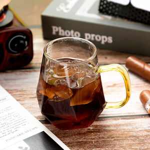 Tasses à café en verre cristallin de 10 oz, compatibles micro-ondes, tasses à thé et soucoupes pour expresso chaud et liqueurs - Cadeau - Product Image 4