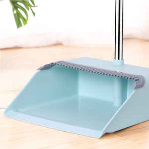 Mopa plana Miloran con mango telescópico para limpieza de pisos de madera, uso en seco y húmedo, gris claro, naranja T7 - Product Image 2