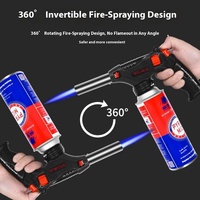 Réversible Métal Durable Manuel Cuisine En Plein Air BBQ Cartouche Lance-Flammes Cuisson Torche Allumage Pistolet Briquet