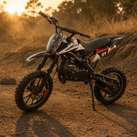 Moto à essence pour enfants 49cc, moteur 2 temps, démarrage manuel, mini moto tout-terrain avec certificat CE