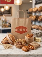 Petit sac en papier blanc avec estampage à chaud doré, idéal pour souvenirs et cadeaux de remerciement, design durable style kraft, très demandé
