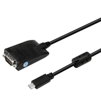 Convertidor USB 2.0 Tipo C RS232 UOTEK, Cable USB-C Macho a DB9, Blindaje Trenzado, Cubierta de PVC, Anillo Magnético, Protección Contra Sobretensiones UT-880-TC