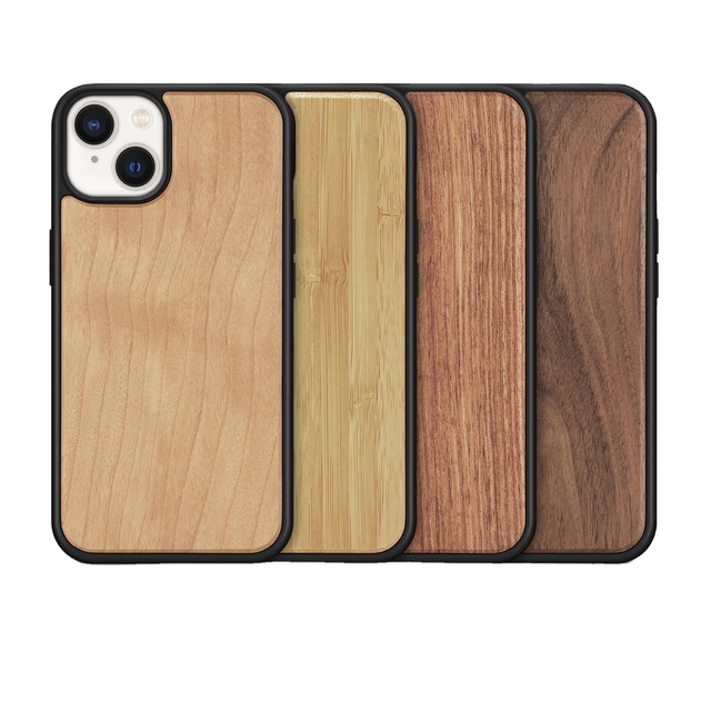 Durable Real Wood Shell Laser Engraving Custom Design Handmade Mobile Phone case Wood