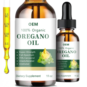 OEM/プライベートラベル100% 純粋なオレガノオイル75% カーバトロール | 超強力有機エッセンシャルオイル希釈なし - Product Image 1