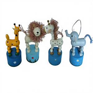 Marionette a dita in legno a forma di zebra - Giocattoli pop-up per bambini - Giocattolo a spinta - Product Image 4