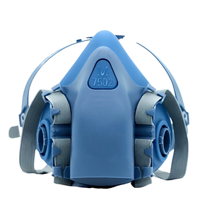 قناع غاز نصفي من السيليكون ثلاثي الطبقات قابل لإعادة الاستخدام مع مشبك أنف قابل للتعديل وخرطوشات 6001/7093 - Product Image 1