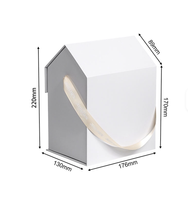 Boîte cadeau rigide magnétique de luxe faite à la main, recyclable, en forme de maison de poupée victorienne, avec dorure à chaud, double porte pliante et gaufrage
