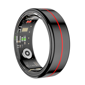 Bague connectée Android HRS R04 2025 tendance, contrôlée par application, avec suivi du sommeil, compteur de calories, mesure de l'oxygène sanguin et du stress - Product Image 2