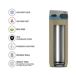 Trigger <span class=keywords><strong>Action</strong></span> Logo personnalisé 600ml Tasse de bouteille de voyage en acier inoxydable à double paroi étanche - Product Image 3