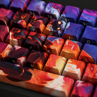 Custom LOL Pandemonium Annie 68 Key PBT Dye Sublimation Keycaps Cherry Profile for Mechanical Keyboard