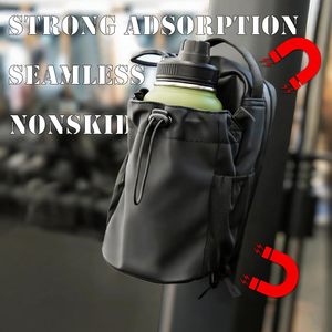 Sac bouteille d'eau magnétique grande capacité de stockage Portable téléphone portable clé sac à bandoulière sac suspendu Gym téléphone clé sac de rangement - Product Image 6