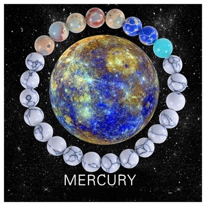 Wholesale Custom Elastic Earth <b>Beads</b> <b>Bracelet</b> Jewelry Stone <b>Bracelet</b> <b>Men</b> String Eight Planets Natural Stone <b>Bracelet</b> - Product Image 3