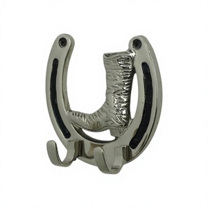 Boot And Horse <b>Shoe</b> Design <b>Hook</b> Metal Wall Decorative <b>Hook</b> With 2 Holders Equestrian Design Wholesale Wall <b>Hooks</b> Home Decoration - Product Image 1