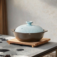 Casserole en céramique moderne résistante aux hautes températures, pot en argile anti-fissuration et anti-cuisson à sec