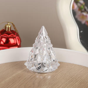 Vela Led Formas de árbol de Navidad Adornos de vidrio de mesa Árbol de Navidad Luces Led Vidrio Árboles de Navidad Adornos de vidrio - Product Image 4