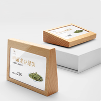 Base en bois acrylique support Led acrylique signe debout signe affiche acrylique carte de voeux affichage en bois Base Table carte