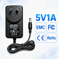 Adaptateur secteur 5V 1A 5W AC/DC, alimentation à découpage pour prise murale, 5V1000mA haute stabilité, broches personnalisables pour appareils intelligents