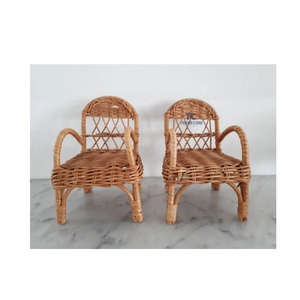 Meilleure vente Maison de poupée en rotin faite à la main Meubles de poupée en rotin Chaises de poupée en rotin pour enfants Fabriqué au Vietnam - Product Image 2