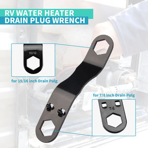 Kit de Llave y Tapón de Drenaje para Calentador de Agua de RV con Varilla de Ánodo, <span class=keywords><strong>Accesorios</strong></span> de Repuesto Completos para el Mantenimiento de Calentadores de Agua de Autocaravanas - Product Image 3