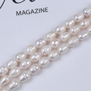 Perles rondes naturelles d'eau douce Edison 10-11 mm, blanches et roses, brillantes, avec revêtement huileux, accessoires pour collier DIY, vente en gros - Product Image 2