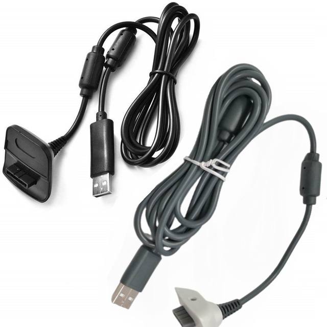 1.8M 6FT Game Pad Controller Charging Cable for Xbox 360 Slim Wireless Game Controllers Gamepad Replacement Charge Cable Line