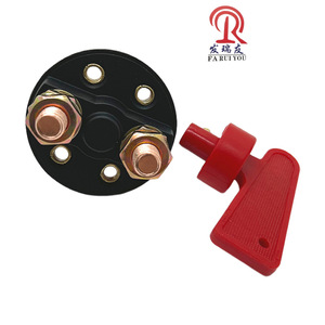 Cross-Border <strong>Double</strong> Copper-Pole Knob-Type Main Power Switch Car <strong>Battery</strong> <strong>Disconnect</strong> Switch Anti-Leakage Four-Hole OLIVER Switch - Product Image 5