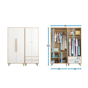 Factory direct sale wooden wardrobe storage wardrobe cabinet cupboards for bedroom wardrobe