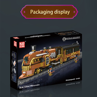 Mould King 12046 Train steampunk motorisé, blocs de construction de haute qualité, bon prix, jouets éducatifs