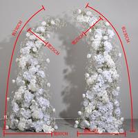 Décorations de mariage, fleurs personnalisées, arche élégante en fleurs de gypsophile en soie pour les cérémonies de mariage, la maison et le jardin, les fêtes en plein air