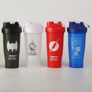 Fitness bpa gratis in plastica logo personalizzato logo gym shaker bottiglia per proteine